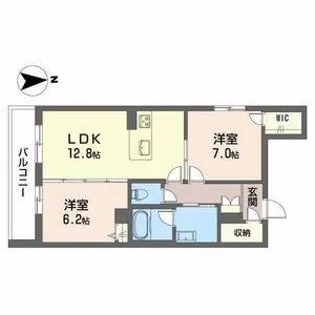 シャーメゾン陽山【2階】の間取り