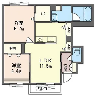 シンシアコート A【1階】の間取り