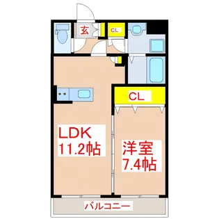 ミルキーウェイアイラ【2階】の間取り