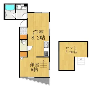 シャトレ新川崎【2階】の間取り