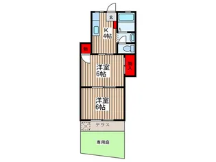 翠ハイツ【1階】の間取り