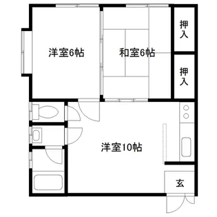 ミツハイツ【1階】の間取り