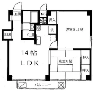 ヴェラハイツ赤坂新坂町【2階】の間取り