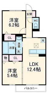 メテオール【1階】の間取り