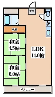 メゾン大和枚岡の間取り