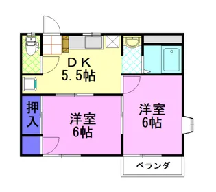 コーポスリーゼ B【2階】の間取り