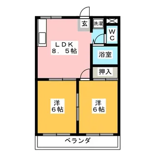 エステート田代【3階】の間取り