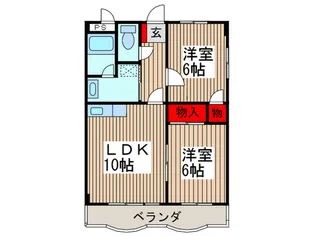 ベルフロ-ラル北上尾【4階】の間取り