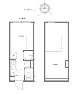 マルバ北赤羽【1階】の間取り
