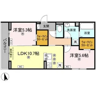 TORISIA大池【2階】の間取り