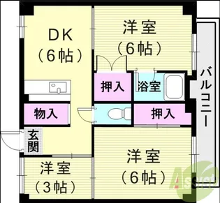 ビレッジハウス鈴蘭台3号棟【3階】の間取り