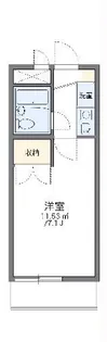 レオパレスRX豊田梅坪【1階】の間取り