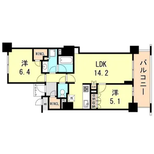 ザ・レジデンス神戸元町通【9階】の間取り