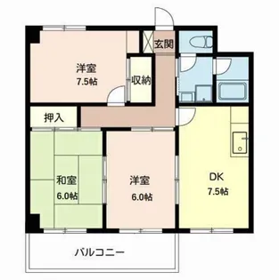 グロウブ東翠園【4階】の間取り
