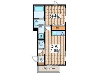 クレ-ルコ-ト【3階】の間取り