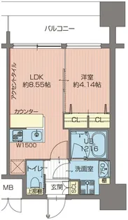 プレジオ城北【11階】の間取り