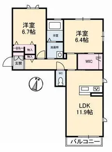 シャーメゾンヴァンベール【3階】の間取り