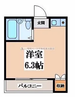 ハイツ日岡【4階】の間取り