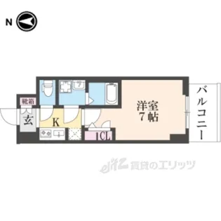 S-RESIDENCE高井田CENTRA【7階】の間取り