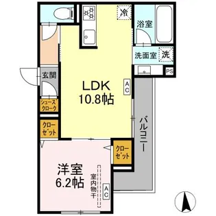 エスペリア栄町【2階】の間取り