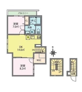 クレストラン蒲田【2階】の間取り