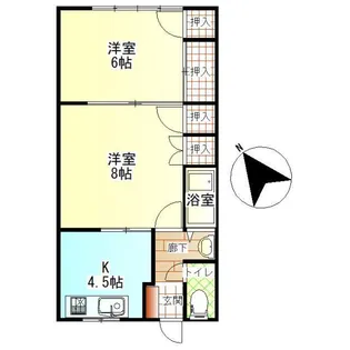寺町ハウス【2階】の間取り