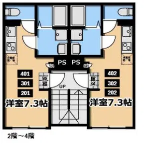 KI-FLAT 山吹町【2階】の間取り