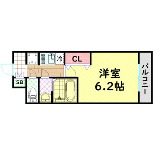 プレサンス上町台夕陽丘【3階】の間取り