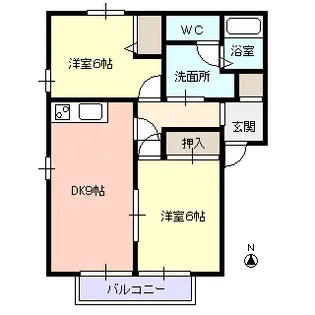 ディアス サン・ヴィスカリア【2階】の間取り