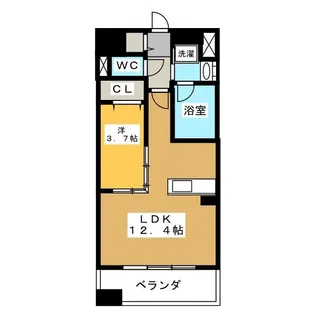 ポルタニグラ千種【3階】の間取り