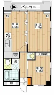 田園ドミール【6階】の間取り