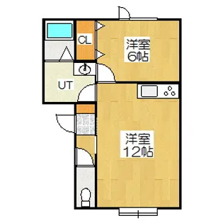 ベルシーヌ中島3【1階】の間取り