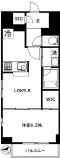 グランツアベニュー立川錦町【2階】の間取り