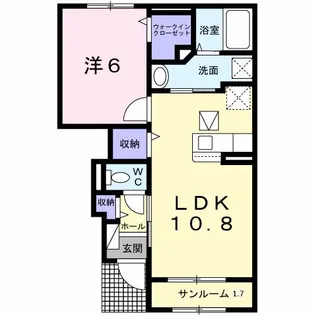 コースト・アベニュー II【1階】の間取り