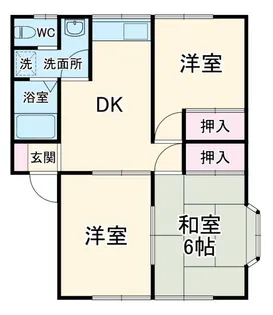 日吉倉ハイツ【2階】の間取り