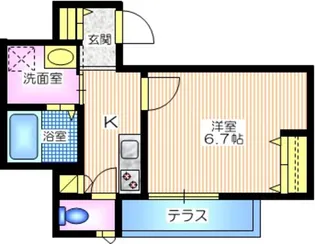 ディアベルジェ【1階】の間取り