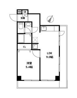 水口ビル【4階】の間取り