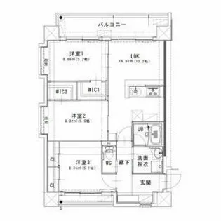 ヒルクレスト 神水【2階】の間取り