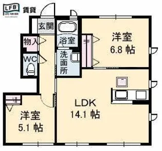 サンライズ【1階】の間取り