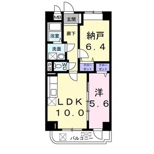 メゾン ド ボヌール 上尾【1階】の間取り