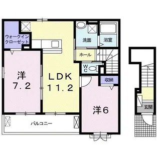 ヴァイオレットA【2階】の間取り