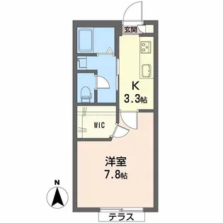 グレース小森野II【1階】の間取り