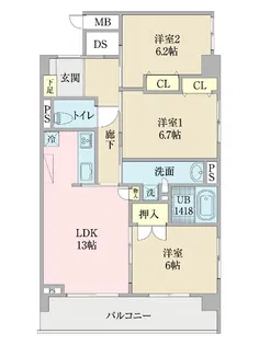 フラン・スラージュ枚方【2階】の間取り