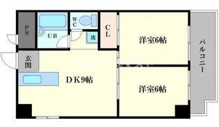 西ナンバグランドビル【3階】の間取り