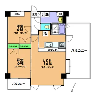 ビラ・サルーテ【5階】の間取り