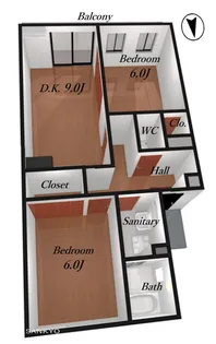 山形県山形市白山1【マンション】の間取り