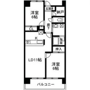 ハートフルライフIWASAI Btype【10階】の間取り