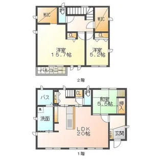 三重県津市河芸町上野【一戸建】の間取り