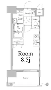 エンクレスト天神LIFE【5階】の間取り