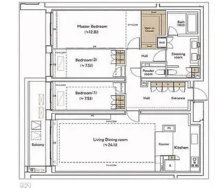 ザ・ウエストミンスター南平台【3階】の間取り